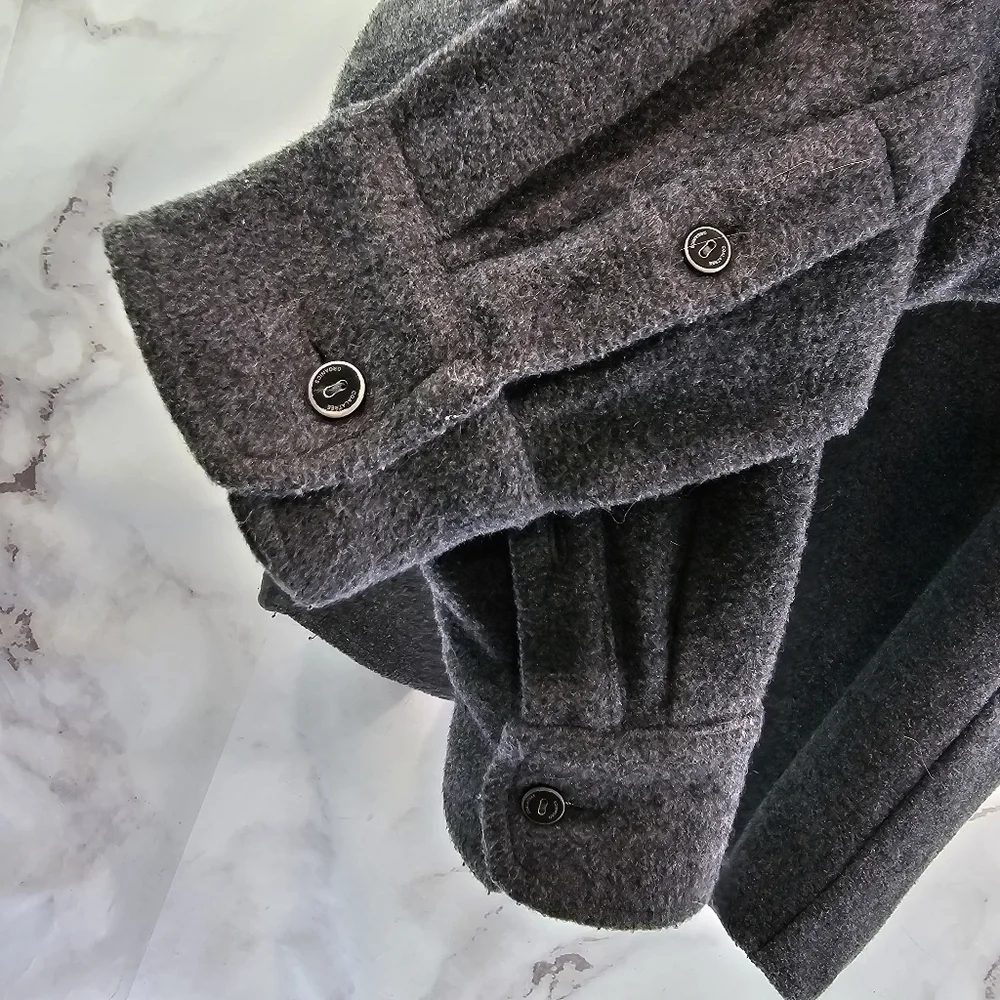 Coalatree Shirt Jacket Mens Large Wool Gray Button Down Shacket Chamois